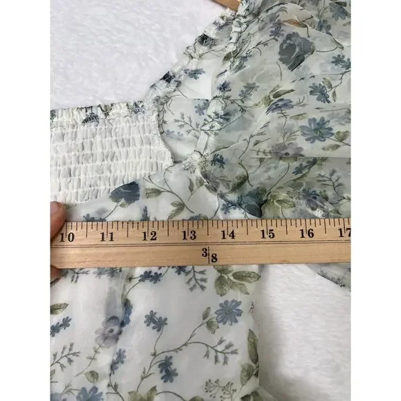 NWT Audrey Parks x Francesca's Asha Valney Floral Babydoll Dress sz S Cottage - Picture 9 of 9